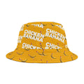 Chicken Banana Pattern Bucket Hat — Fun Yellow All-Over Print Sun Hat