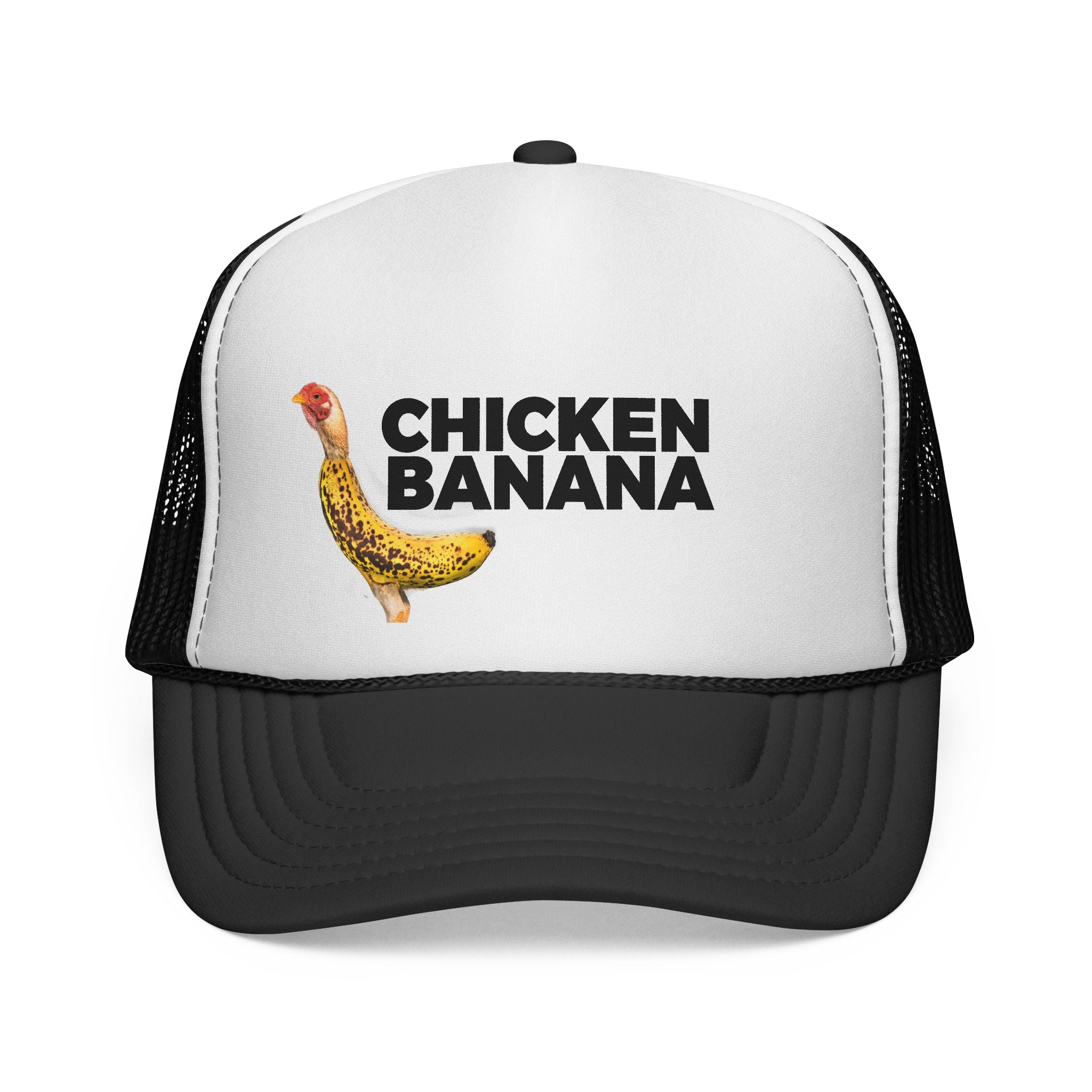 Chicken Banana Trucker Hat — Funny Novelty Farm Animal Cap