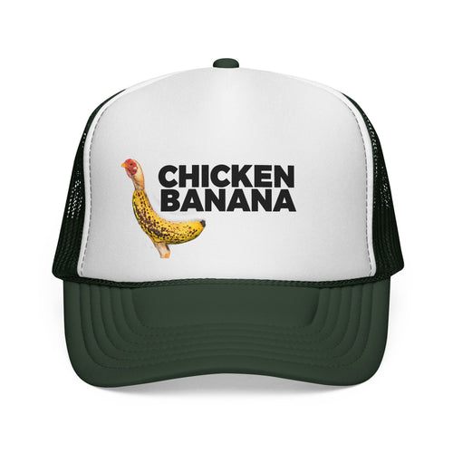 Chicken Banana Trucker Hat — Funny Novelty Farm Animal Cap