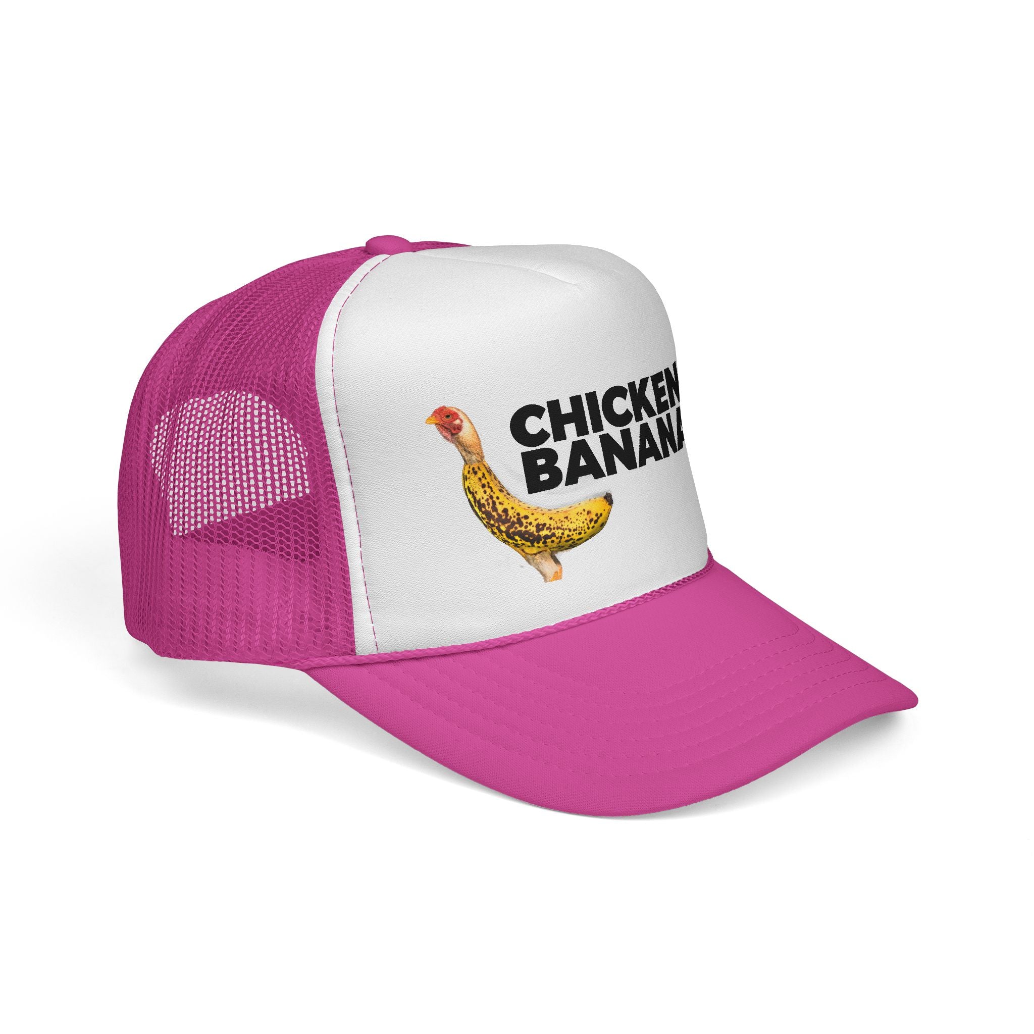 Chicken Banana Trucker Hat — Funny Novelty Farm Animal Cap