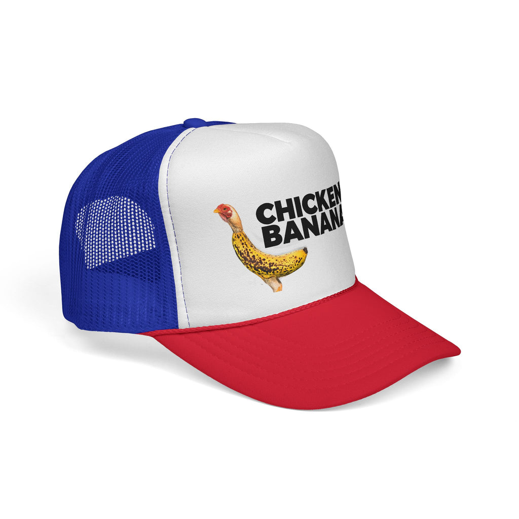 Chicken Banana Trucker Hat — Funny Novelty Farm Animal Cap