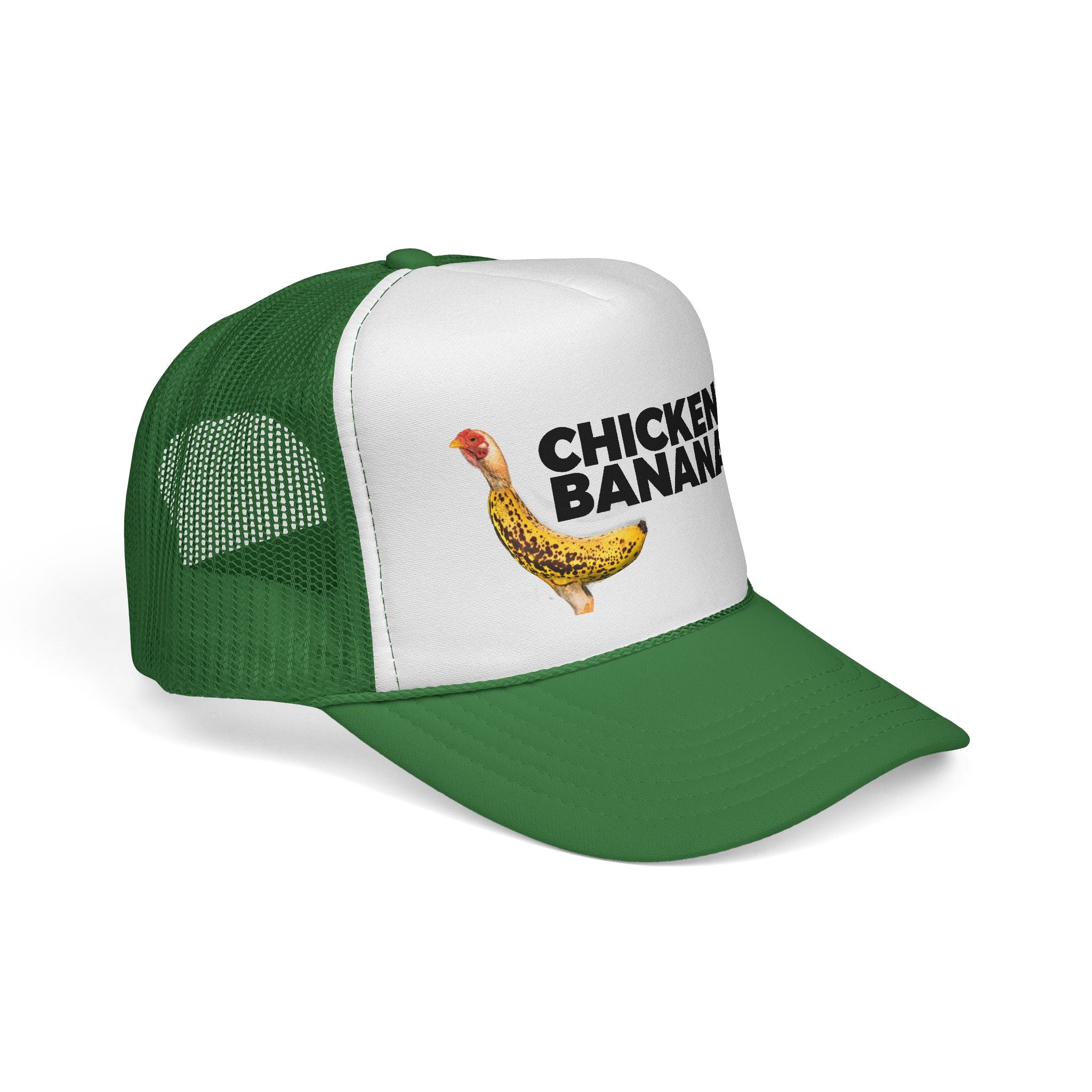 Chicken Banana Trucker Hat — Funny Novelty Farm Animal Cap