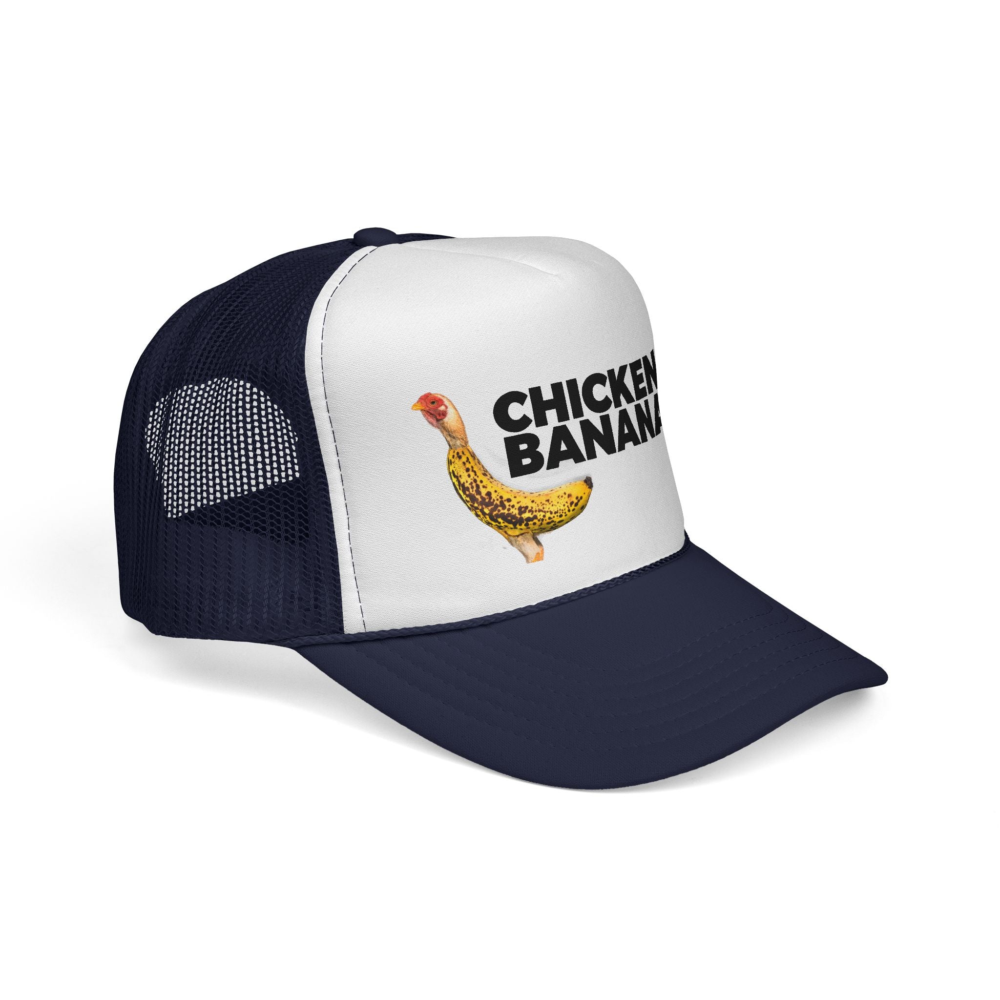 Chicken Banana Trucker Hat — Funny Novelty Farm Animal Cap